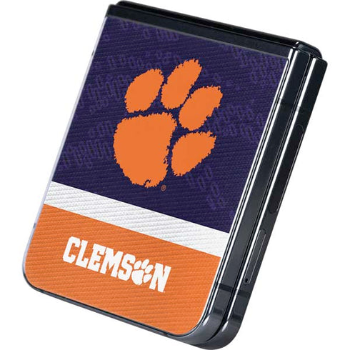 Clemson University Paw Logo Galaxy Z Flip5 5G Skin